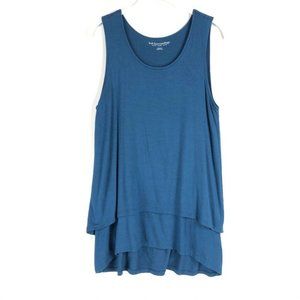 Soft Surroundings Layered Tank Top Lagenlook Blue